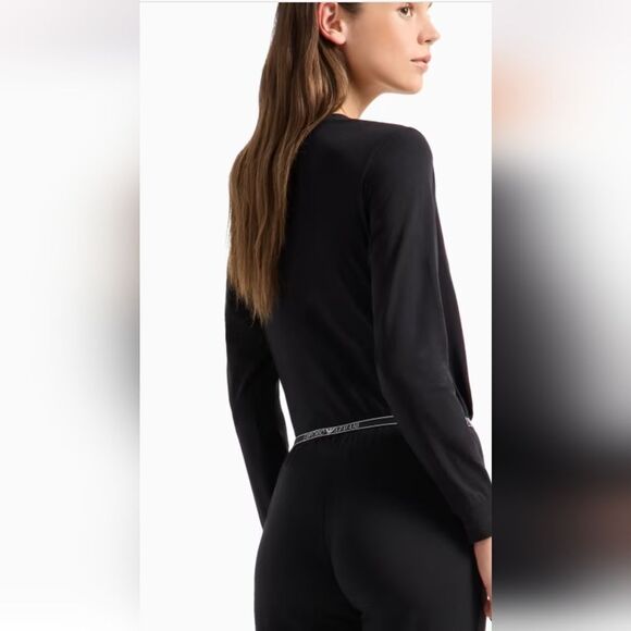 Emporio Armani black pajamas top, nwt(top only) - Picture 3 of 8
